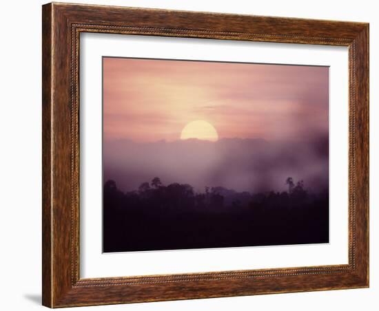 Sunset over Sumatra, Island of Indonesia-Co Rentmeester-Framed Photographic Print