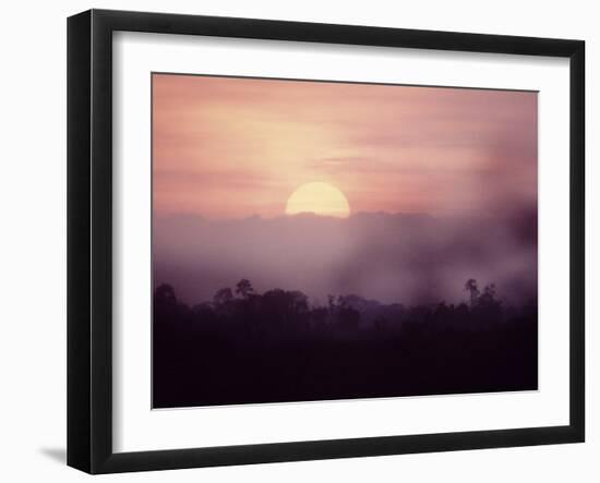 Sunset over Sumatra, Island of Indonesia-Co Rentmeester-Framed Photographic Print