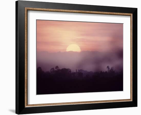 Sunset over Sumatra, Island of Indonesia-Co Rentmeester-Framed Photographic Print