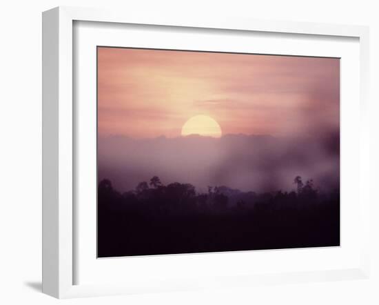 Sunset over Sumatra, Island of Indonesia-Co Rentmeester-Framed Photographic Print