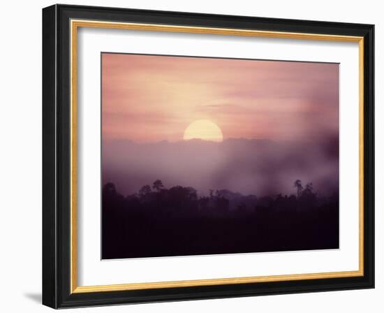 Sunset over Sumatra, Island of Indonesia-Co Rentmeester-Framed Photographic Print