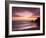 Sunset over Surfers, Biarritz, Pyrenees Atlantiques, Aquitaine, France-Doug Pearson-Framed Photographic Print