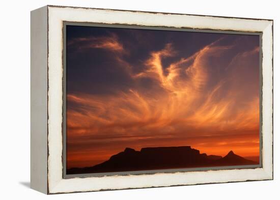 Sunset over Table Mountain-Charles O'Rear-Framed Premier Image Canvas