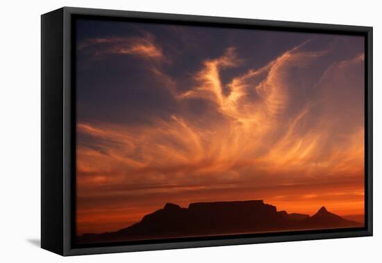 Sunset over Table Mountain-Charles O'Rear-Framed Premier Image Canvas