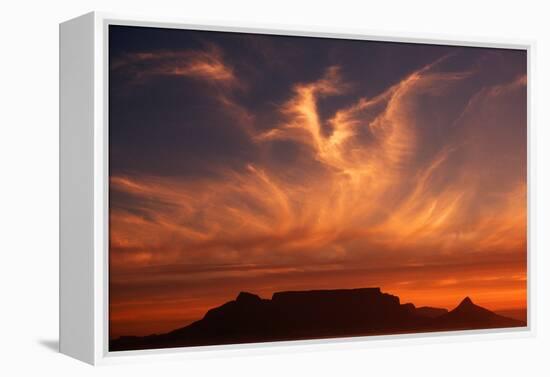 Sunset over Table Mountain-Charles O'Rear-Framed Premier Image Canvas