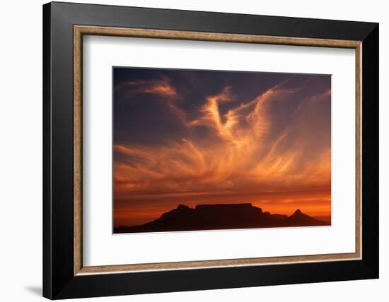 Sunset over Table Mountain-Charles O'Rear-Framed Photographic Print