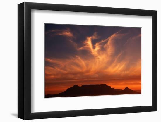 Sunset over Table Mountain-Charles O'Rear-Framed Photographic Print