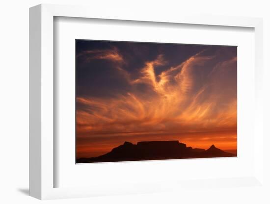 Sunset over Table Mountain-Charles O'Rear-Framed Photographic Print