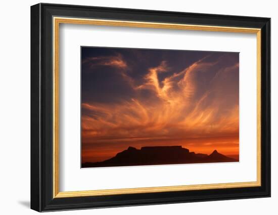 Sunset over Table Mountain-Charles O'Rear-Framed Photographic Print