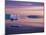 Sunset over tabular and glacial ice near Snow Hill Island, Weddell Sea, Antarctica-Michael Nolan-Mounted Photographic Print