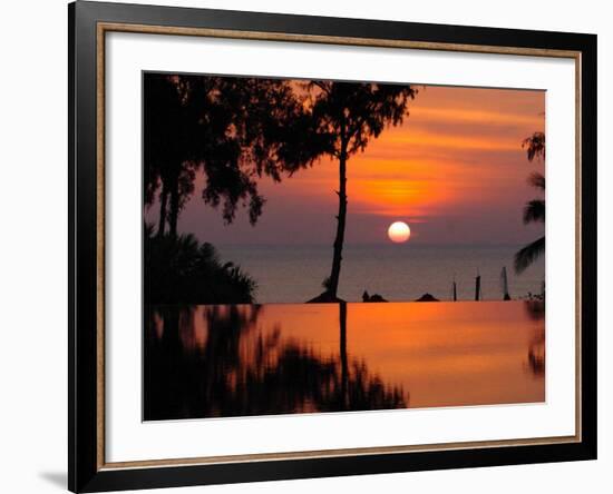 Sunset Over Thailand in the Aftermath of the Tsunami, in Phuket, Thailand-null-Framed Photographic Print