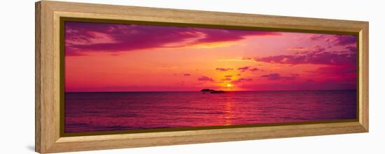 Sunset over The, Atlantic Ocean, Cat Island, Bahamas-null-Framed Stretched Canvas