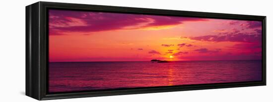 Sunset over The, Atlantic Ocean, Cat Island, Bahamas-null-Framed Stretched Canvas