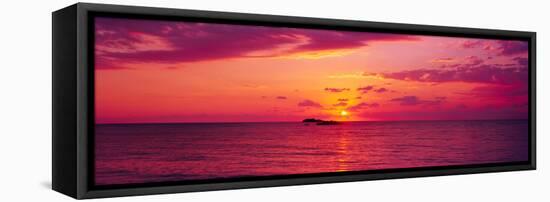 Sunset over The, Atlantic Ocean, Cat Island, Bahamas-null-Framed Stretched Canvas