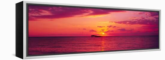 Sunset over The, Atlantic Ocean, Cat Island, Bahamas-null-Framed Stretched Canvas