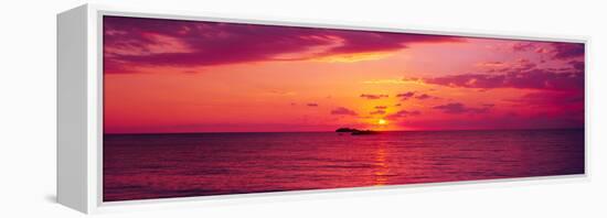 Sunset over The, Atlantic Ocean, Cat Island, Bahamas-null-Framed Stretched Canvas