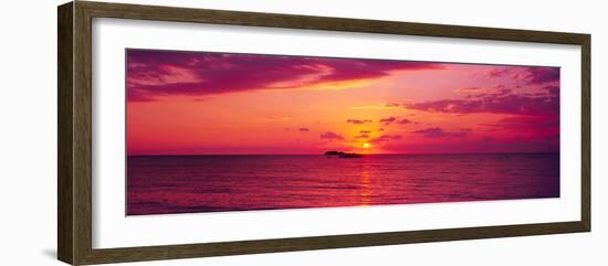 Sunset over The, Atlantic Ocean, Cat Island, Bahamas-null-Framed Photographic Print