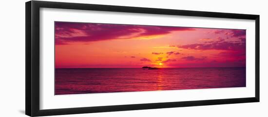 Sunset over The, Atlantic Ocean, Cat Island, Bahamas-null-Framed Photographic Print