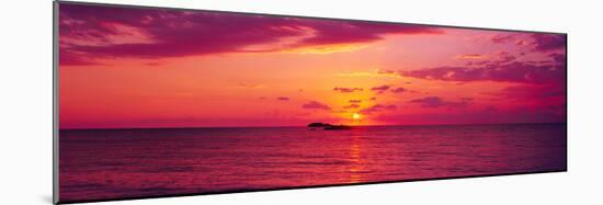 Sunset over The, Atlantic Ocean, Cat Island, Bahamas-null-Mounted Photographic Print