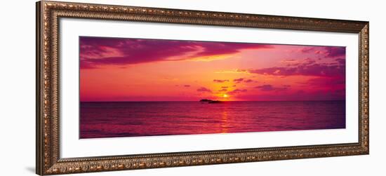 Sunset over The, Atlantic Ocean, Cat Island, Bahamas-null-Framed Photographic Print