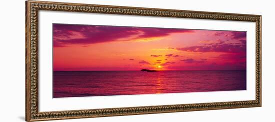 Sunset over The, Atlantic Ocean, Cat Island, Bahamas-null-Framed Photographic Print