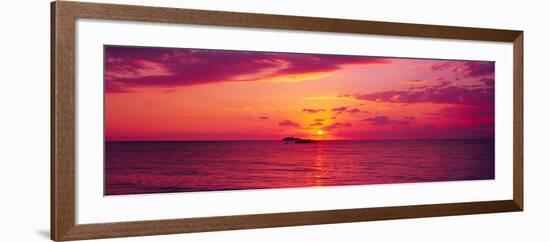 Sunset over The, Atlantic Ocean, Cat Island, Bahamas-null-Framed Photographic Print