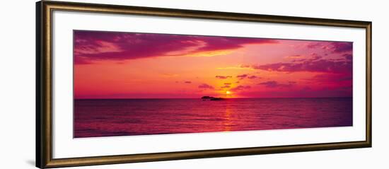 Sunset over The, Atlantic Ocean, Cat Island, Bahamas-null-Framed Photographic Print