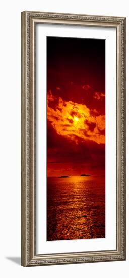 Sunset over the Atlantic Ocean, Cat Island, Bahamas-null-Framed Photographic Print