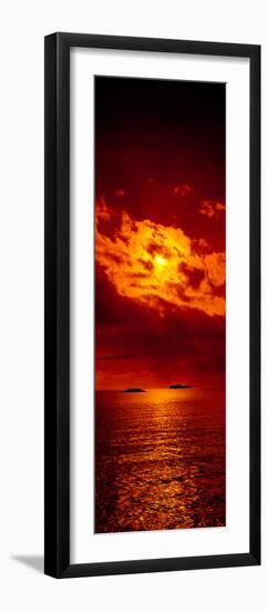 Sunset over the Atlantic Ocean, Cat Island, Bahamas-null-Framed Photographic Print