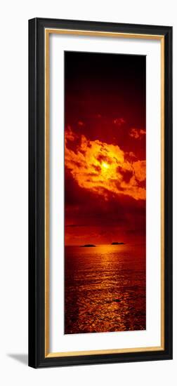 Sunset over the Atlantic Ocean, Cat Island, Bahamas-null-Framed Photographic Print