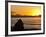 Sunset Over the Bay at Famara, Lanzarote's Finest Surf Beach, Canary Islands-Robert Francis-Framed Photographic Print