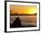 Sunset Over the Bay at Famara, Lanzarote's Finest Surf Beach, Canary Islands-Robert Francis-Framed Photographic Print