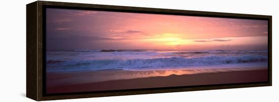 Sunset over the Beach, Morbihan, Brittany, France-null-Framed Stretched Canvas