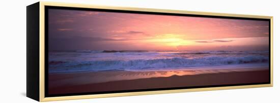 Sunset over the Beach, Morbihan, Brittany, France-null-Framed Stretched Canvas