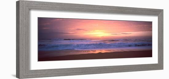 Sunset over the Beach, Morbihan, Brittany, France-null-Framed Photographic Print