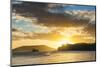 Sunset over the Beach, Nacula Island, Yasawa, Fiji, South Pacific-Michael Runkel-Mounted Photographic Print