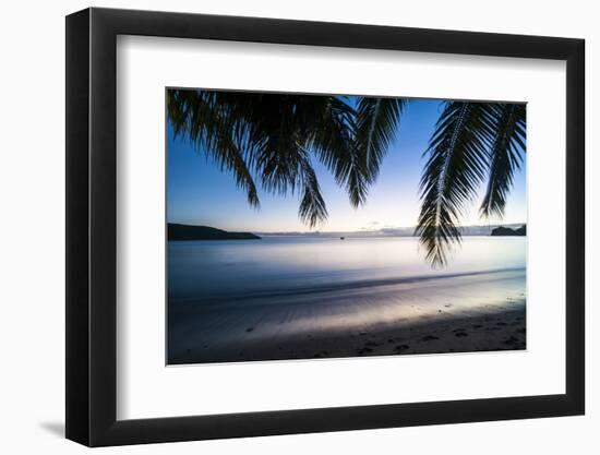 Sunset over the Beach, Naviti, Yasawa, Fiji, South Pacific-Michael Runkel-Framed Photographic Print