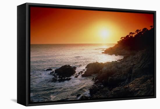 Sunset Over the Coastline of Big Sur, California-Tony Craddock-Framed Premier Image Canvas