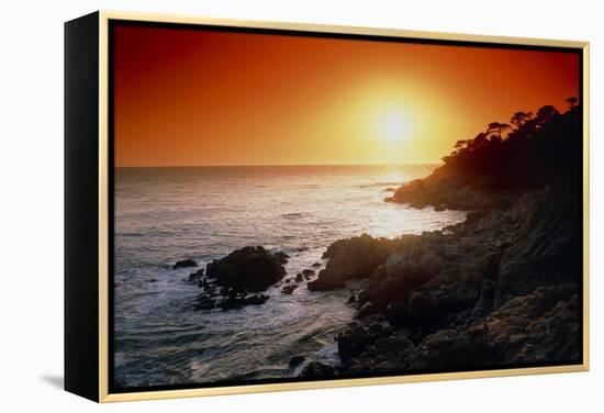 Sunset Over the Coastline of Big Sur, California-Tony Craddock-Framed Premier Image Canvas