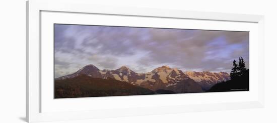 Sunset Over the Eiger, Monch and Jungfrau Mountains, Bernese Oberland, Swiss Alps, Switzerland-Simon Harris-Framed Photographic Print