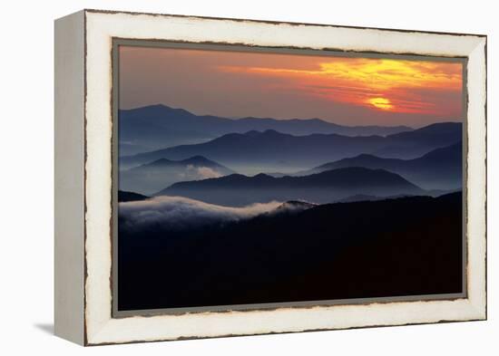 Sunset over the Great Smoky Mountains National Park, Tennessee, USA-Jerry Ginsberg-Framed Premier Image Canvas