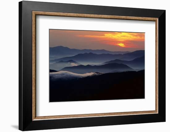 Sunset over the Great Smoky Mountains National Park, Tennessee, USA-Jerry Ginsberg-Framed Photographic Print