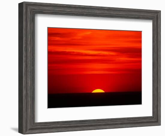 Sunset Over the Gulf of Mexico, Florida, USA-Charles Sleicher-Framed Photographic Print