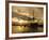 Sunset over the Hard and Hms Warrior, Portsmouth, Hampshire, England, United Kingdom, Europe-Stuart Black-Framed Photographic Print