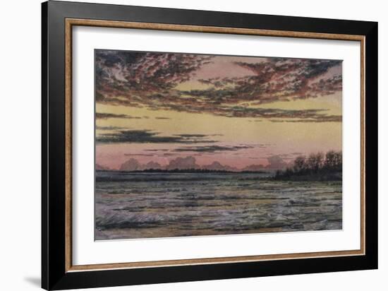 Sunset over the Ice-Frederic Edwin Church-Framed Giclee Print