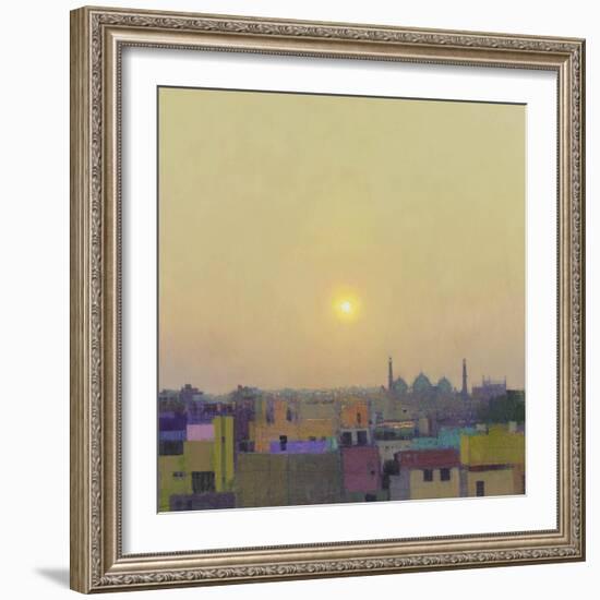 Sunset over the Jama Masjid, Delhi Study II-Andrew Gifford-Framed Giclee Print