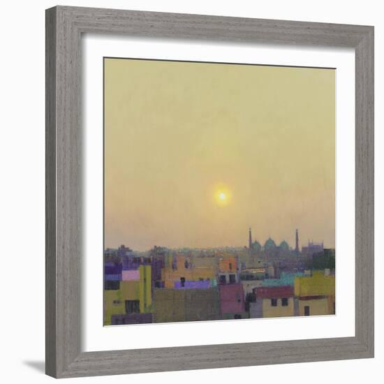 Sunset over the Jama Masjid, Delhi Study II-Andrew Gifford-Framed Giclee Print