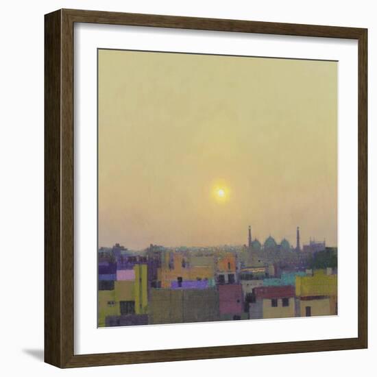 Sunset over the Jama Masjid, Delhi Study II-Andrew Gifford-Framed Giclee Print