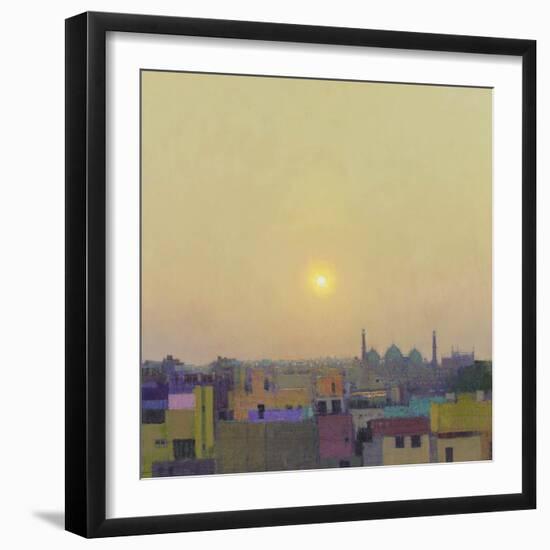 Sunset over the Jama Masjid, Delhi Study II-Andrew Gifford-Framed Giclee Print