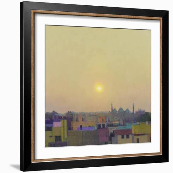 Sunset over the Jama Masjid, Delhi Study II-Andrew Gifford-Framed Giclee Print